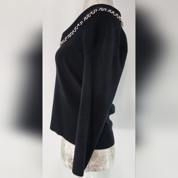 Cache Ribbed Silk/ Knit Top - Picture 2 of 8